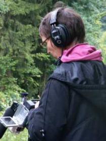 Susanne bei der Aufnahmen