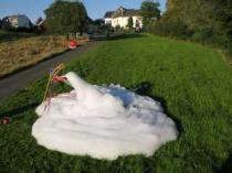 Der Ballon steigt in die Höhe.......