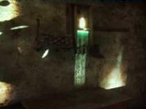 Licht-Videoinstallation im Mühlenkeller von Susanne Fasbender